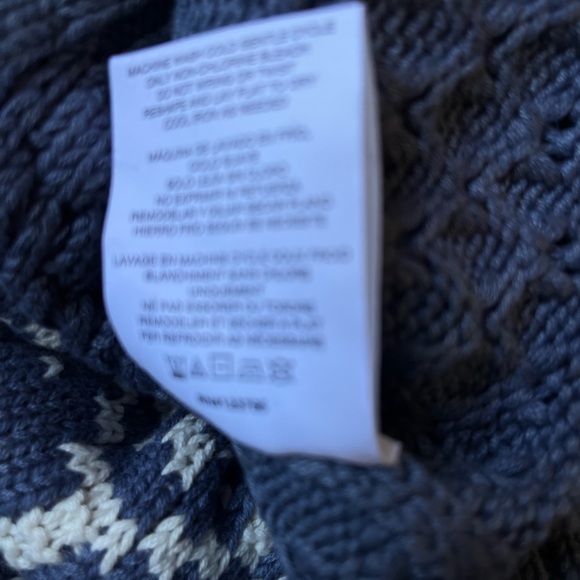 Alp N Rock Selena Fair Isle Sweater Chunky Heather Blue Oversize S NWT - Picture 5 of 5